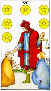 Six of Pentacles Tarot