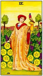 Nine of Pentacles Tarot